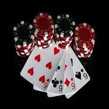 Baccarat ကတ်ဂိမ်း ကစားနေသောမြင်ကွင်း